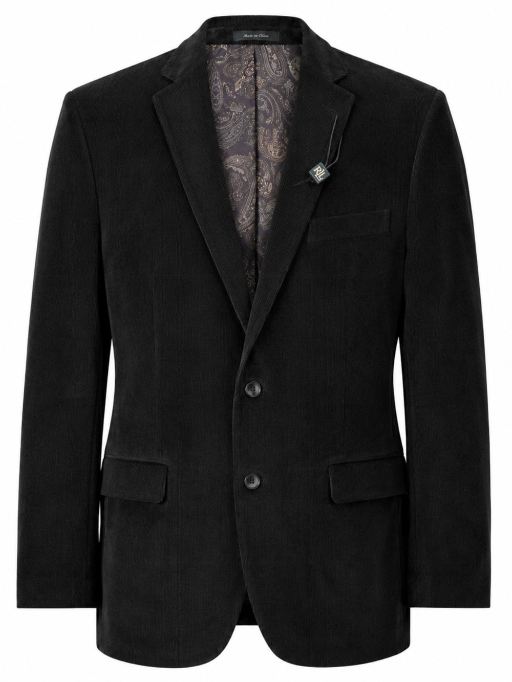 Lauren Ralph Lauren Men’s 42L Black Corduroy Ultraflex Blazer Sport Coat NWT